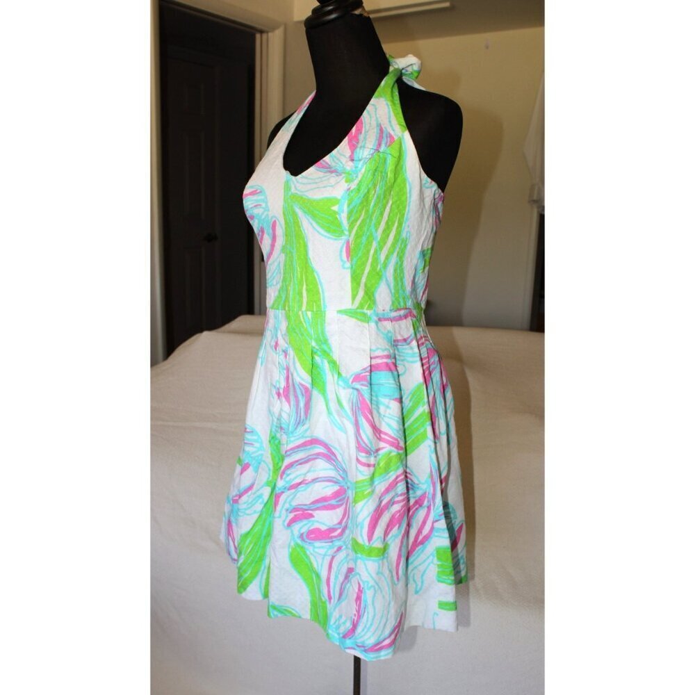 Lilly Pulitzer Ring the Belt Boy Ross mini Dress Size 6 floral print Open Back - Picture 7 of 12
